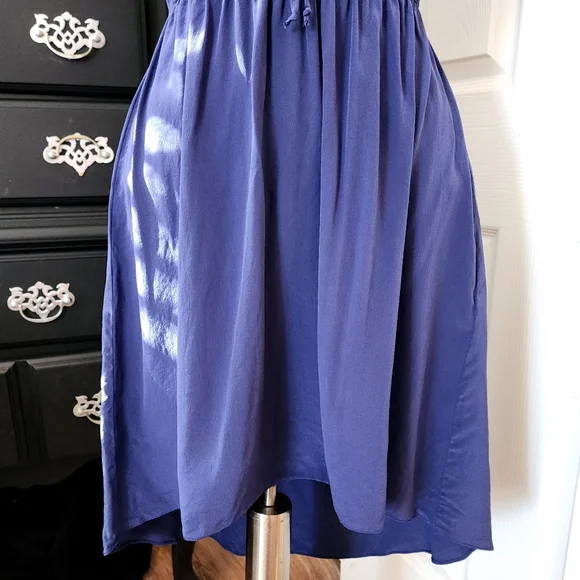 REBECCA TAYLOR "Macrame Cami Dress" - Marine Blue - Size 0 - Picture 4 of 10